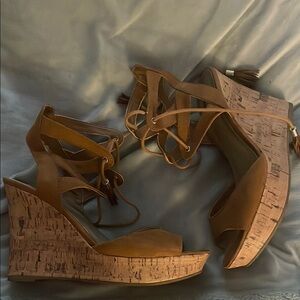 Brown Wedge Sandals